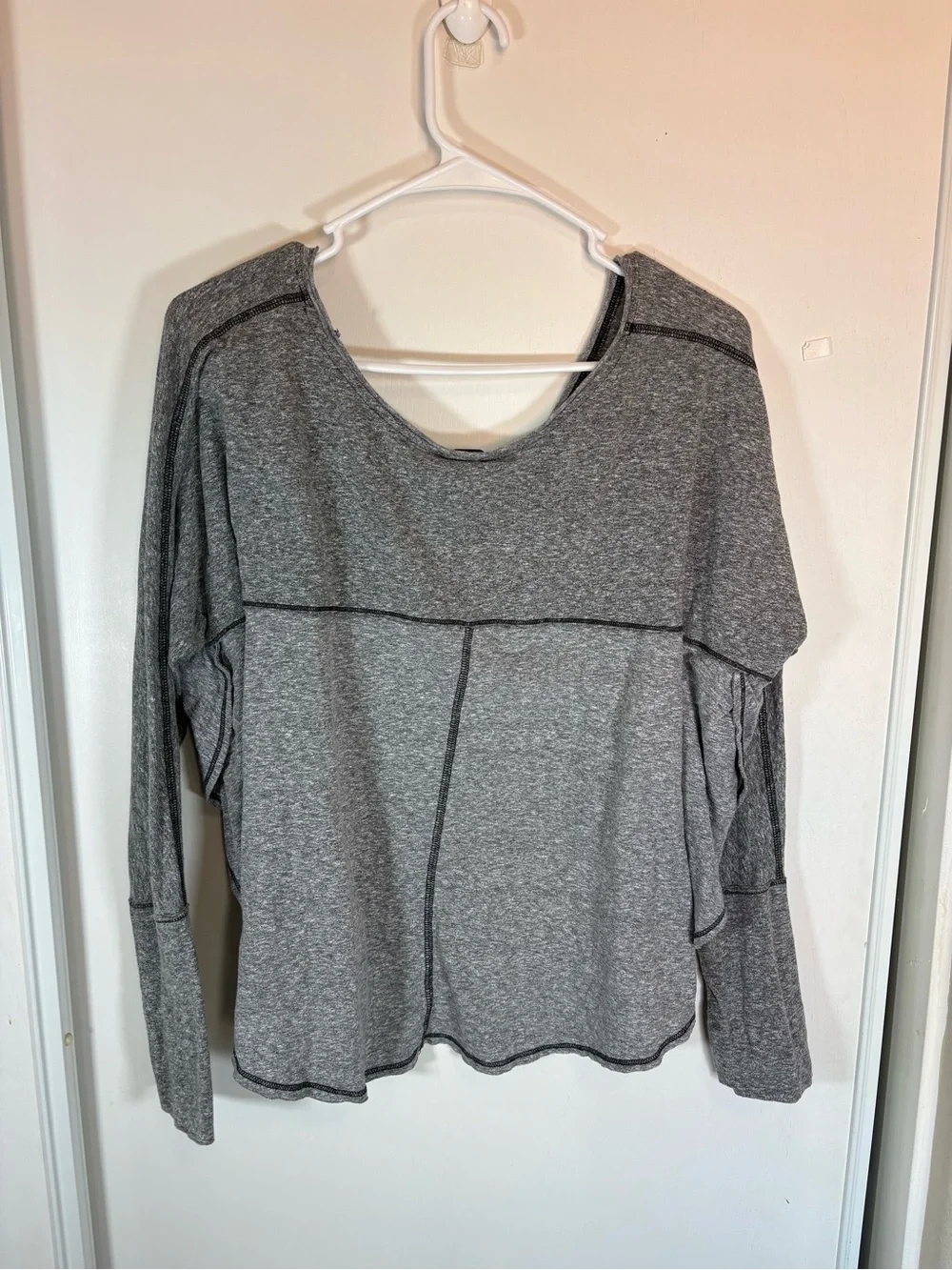 Free People We the Free Cloud Nine‎ Grey Long Sleeve Top Size Medium